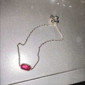 Kendra Scott Hot pink pendant bracelet